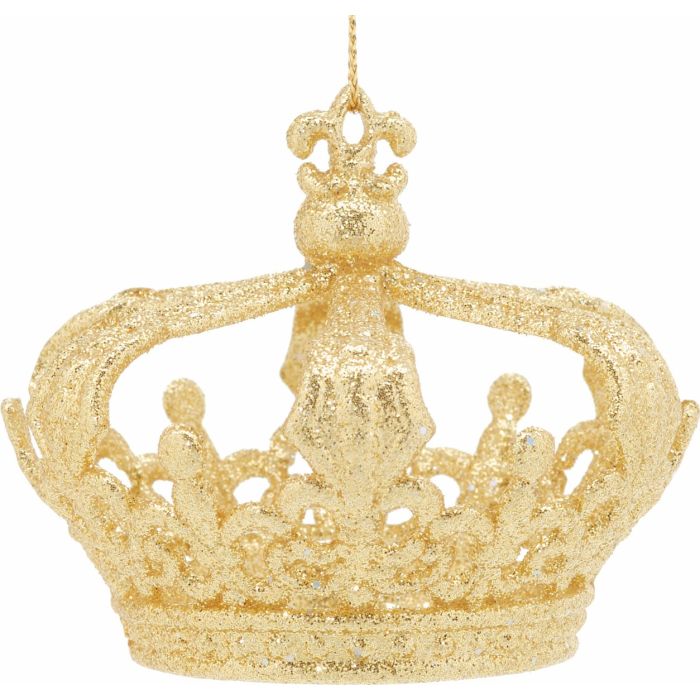 Christmas Tree Decorations Gold Glitter Crown