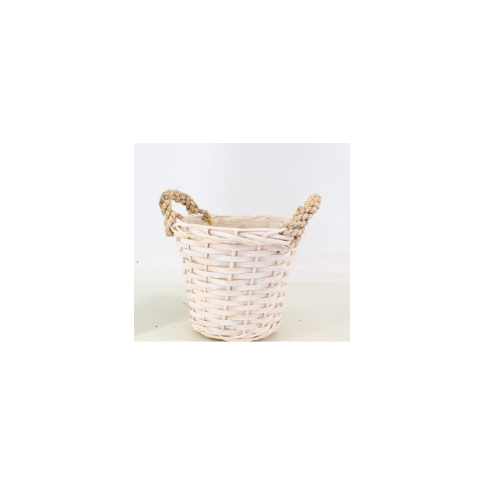 White Display Basket to fit a 21cm Diameter pot