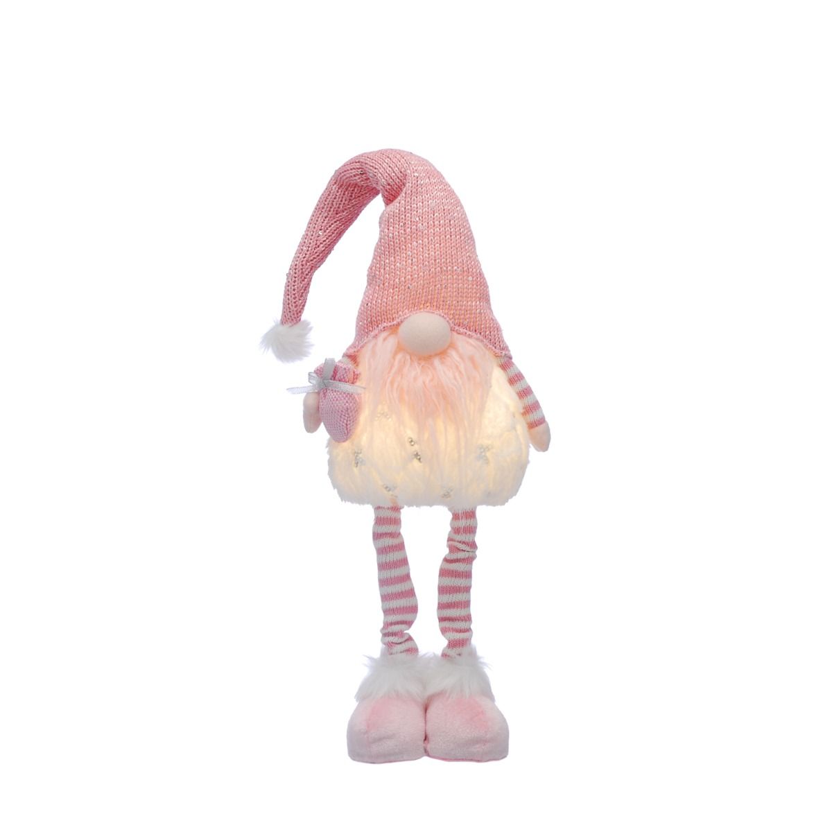Christmas Decoration - Led Light Standing Telescopic Legs in Pink - Pack of 2