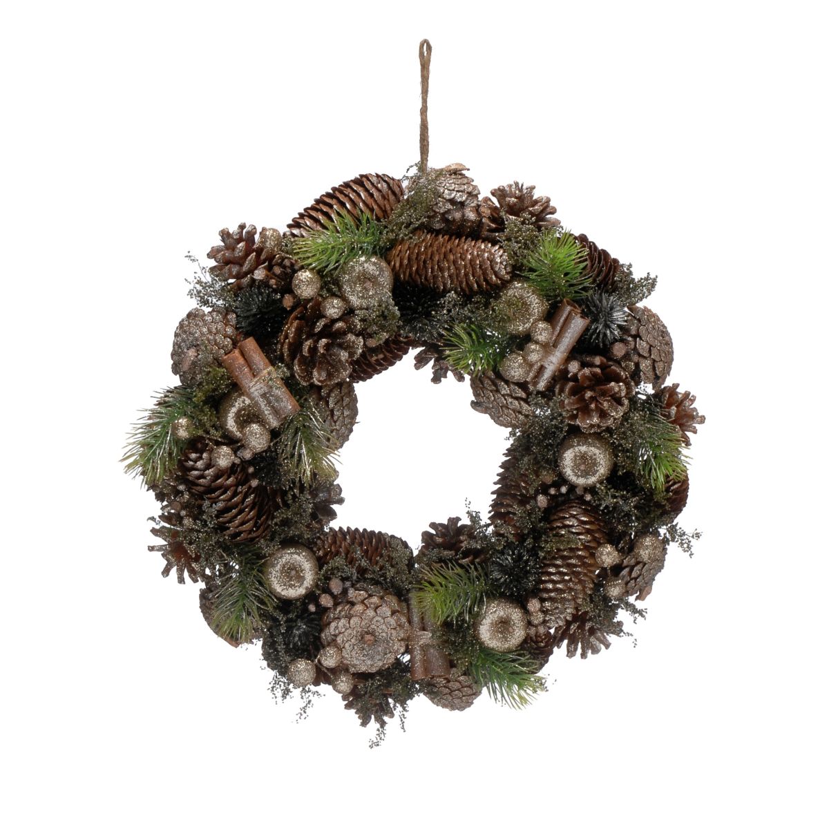 Christmas Wreath - Gold and Silver Bauble Wreath