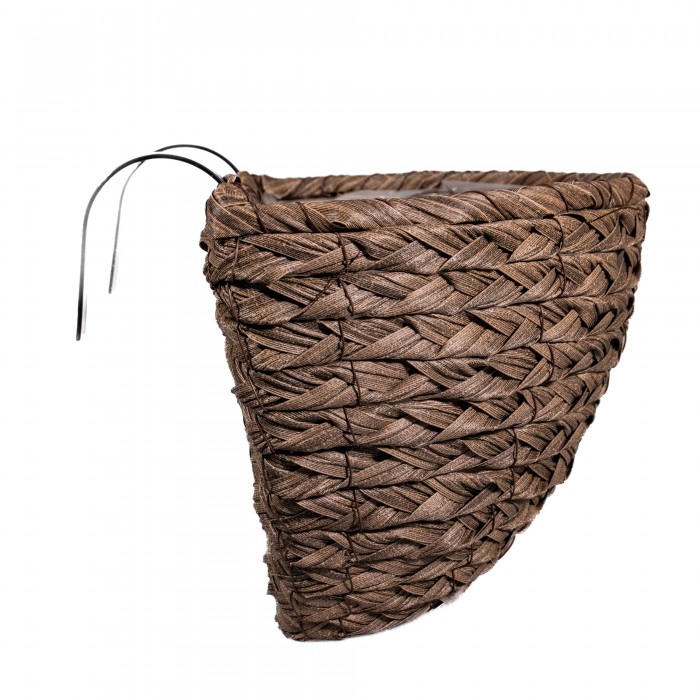Hanging Rustic Wall Basket ALL WEATHER Brown (35cm)