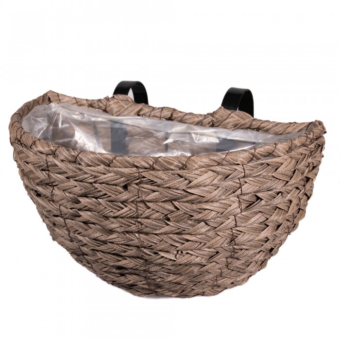Hanging Rustic Wall Basket ALL WEATHER Brown (35cm)