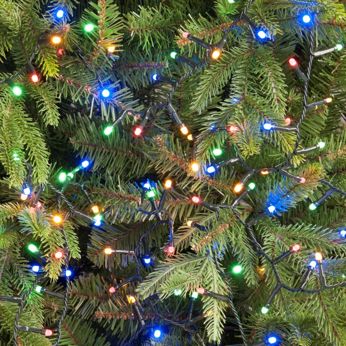 Christmas Tree String Lights Glow Worm 1000 MultiColoured lights