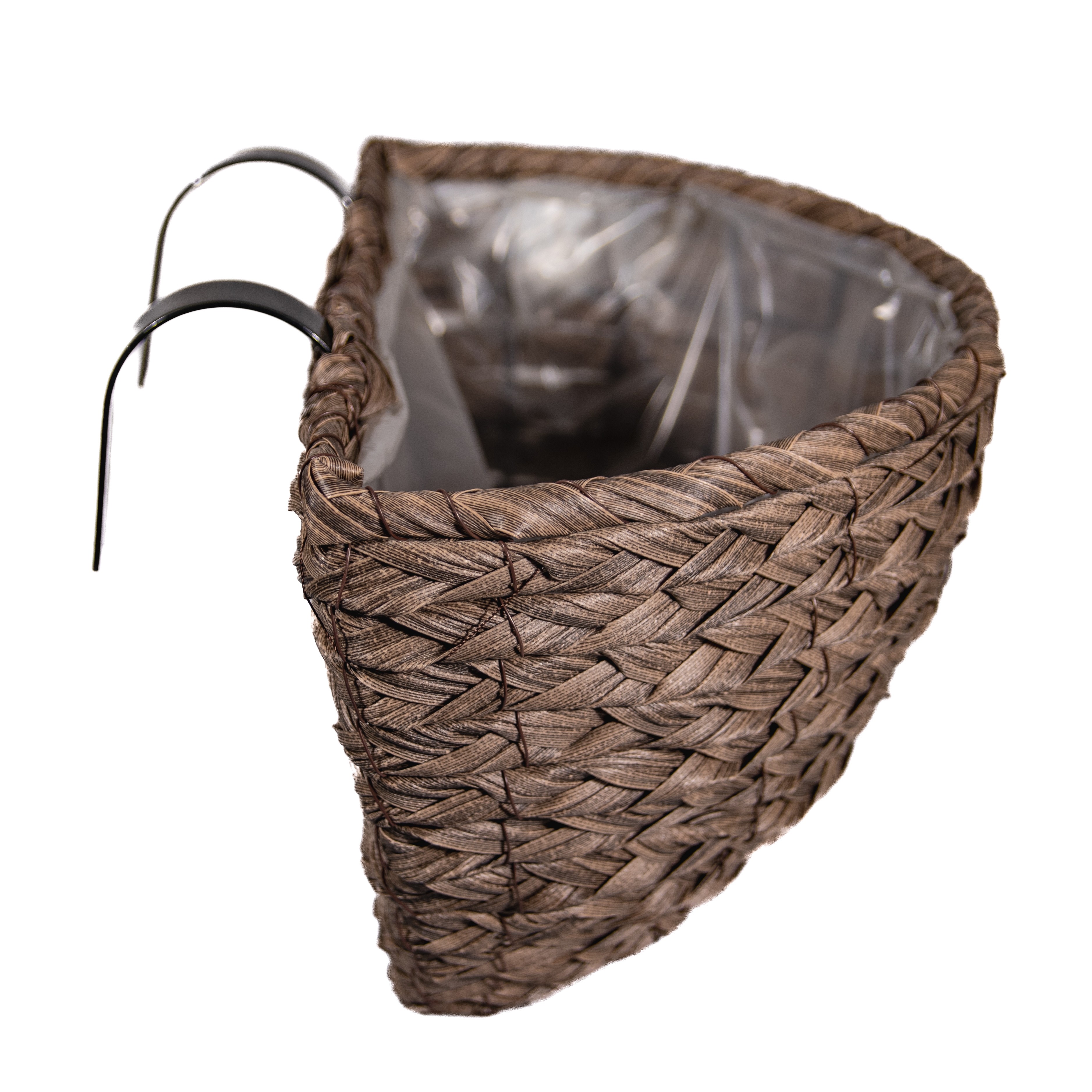 Hanging Rustic Wall Basket ALL WEATHER Brown (35cm)